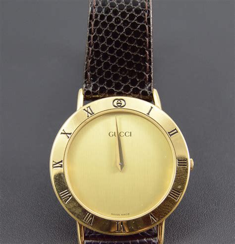 gucci black leather watch|vintage gucci watch leather band.